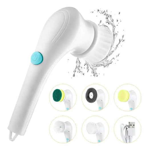 5-Head Cordless Electric Spin Scrubber